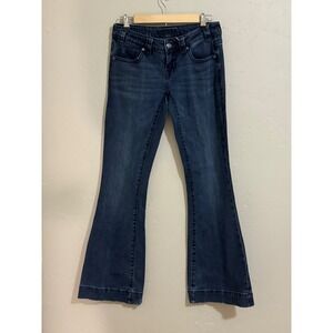 Rock & Roll Cowgirl Trouser 26x34 Flare Jeans Dark Wash Western Womens 26 cowboy